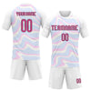 Maxcorners Custom White Pink-Black Liquid Fluid Sublimation Volleyball Uniform Jersey LM2605