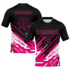 Maxcorners Custom Black Pink-White Lines Sublimation Volleyball Uniform Jersey LM2605