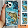 Maxcorners Ethereal Deep Water Waves Design Custom Name Fishing Phone Case