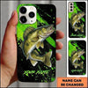 Maxcorners Neon Splash Action Custom Name Fishing Phone Case