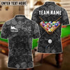 Maxcorners Billiards Ball 8 Grunge Hexagon Personalized Name, Team Name Unisex Shirt ( 5 Colors )