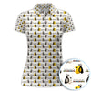 Maxcorners Cute Golf Cart Polos For Men, Funny Pattern Golf Shirt, Golf Gift For Golfer
