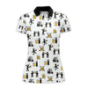 Maxcorners Beer Golf Shirt, Custom Golf Shirt With Funny Drinking & Golf Cart Pattern For Men