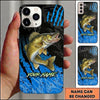 Maxcorners Fishing Phone Case Claw Mark Pattern Custom Name Phone Case