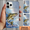 Maxcorners Fishing Phone Case Coastal Angler Artwork Custom Name Phone Case