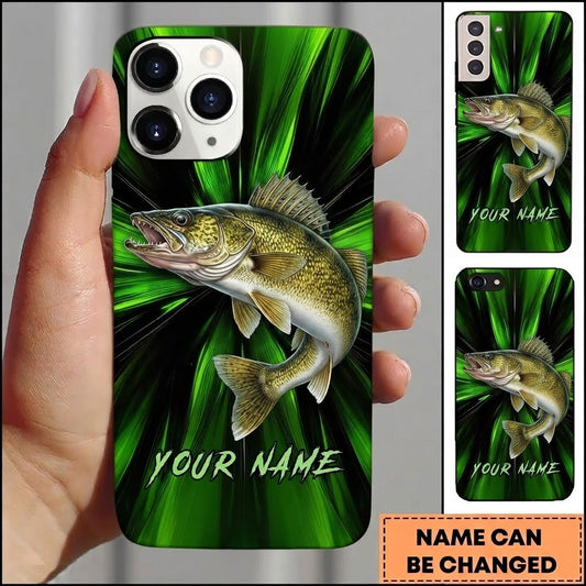 Maxcorners Fishing Phone Case Energy Beam Design Custom Name Phone Case