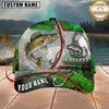 Maxcorners Emerald Scale Hook Design Custom Name Fishing Cap