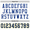 Maxcorners Custom White Royal-Gold Mesh Authentic Throwback Football Jersey LM2605