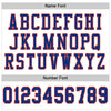 Maxcorners Custom White Royal-Orange Mesh Authentic Throwback Football Jersey LM2605
