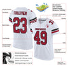 Maxcorners Custom White Cardinal-Black Mesh Authentic Football Jersey LM2605