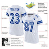 Maxcorners Custom White White-Royal Mesh Authentic Football Jersey LM2605