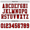 Maxcorners Custom White Red-Black Mesh Authentic Classic Football Jersey LM2605