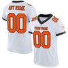 Maxcorners Custom White Orange-Black Mesh Authentic Football Jersey LM2605