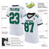 Maxcorners Custom White Kelly Green-Black Mesh Authentic Football Jersey LM2605