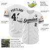 Maxcorners Custom White Black-Gray Authentic Baseball Jersey LM2605