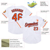 Maxcorners Custom White Orange-Royal Mesh Authentic Throwback Baseball Jersey LM2605