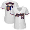 Maxcorners Custom White Royal Old Gold-Red Authentic Baseball Jersey LM2605