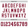 Maxcorners Custom White Maroon Mesh Authentic Throwback Football Jersey LM2605