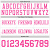 Maxcorners Custom White Pink Authentic Football Jersey LM2605