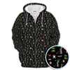 Maxcorners Funny Dachshund Pattern Golf Shirt For Men, Christmas Golf Polos, Xmas Golf Shirt For Golfer