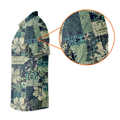 Maxcorners Tribal Aztec Pattern Fishing UPF Shirts, Tropical Floral Men Fishing Shirt, Gift For Fisherman