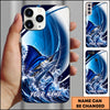 Maxcorners Fishing Blue Ocean Wave Personalized Name Phone Case (12 Fish Species)