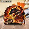 Maxcorners Darts Fire Dragon and Dartboard Personalized Name 3D Classic Cap
