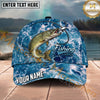 Maxcorners Fishing Blue Water Foam Lure Quote Personalized Name 3D Cap (12 Fish Species)