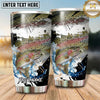 Maxcorners Fishing Tumbler Woodland Lake Reflection Design Personalized Name Tumbler (13 Species)