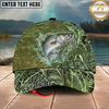 Maxcorners Fishing Marsh Grass Water Splash Personalized 3D Cap (12 Fish Species)