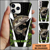Maxcorners Fishing Honeycomb Green Camo Personalized Name 3D Phone Case (12 Fish Species)