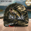 Maxcorners Fishing Camouflage Water Splash Personalized 3D Cap (12 Fish Species)