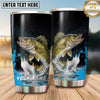 Maxcorners Fishing Tumbler Black Blue Double Catch Honeycomb Design Personalized Name Tumbler (13 Species)