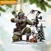 Maxcorners Deer Hunter Christmas Ornament, Personalized Ornament 2D Flat LM2211