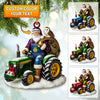 Maxcorners Custom Name Santa FFA Ornament, Christmas Gift Decoration 2D Flat LM2111