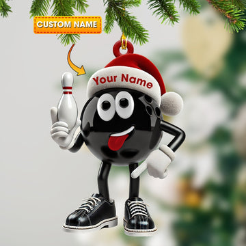 Maxcorners Bowling Ball Christmas Ornament, Personalized Ornament 2D Flat LM2211