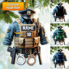 Maxcorners Custom Ornament, Police Symbol Ornament, Christmas Decor 2D Flat LM2211