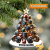 Maxcorners Custom Name Gym Work Out Ornament, Gymnastics Christmas Gift 2D Flat LM2211