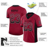 Maxcorners Custom Cardinal Black-White Drift Fashion Football Jersey LM2605