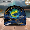 Maxcorners Fishing Water Splash Personalized Name, Team Name Classic 3D Cap (9 Breeds)
