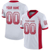 Maxcorners Custom White Red-Gray Drift Fashion Football Jersey LM2605