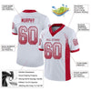 Maxcorners Custom White Red-Gray Drift Fashion Football Jersey LM2605