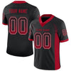 Maxcorners Custom Black Red-Gray Drift Fashion Football Jersey LM2605
