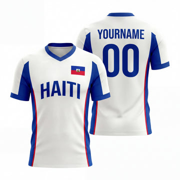 Maxcorners Haiti Soccer Fan All Over Print 3D Jersey Personalized Football Supporter Custom T Shirt