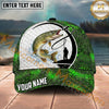 Maxcorners Fishing Green Honeycomb Hook Angler Personalized Name 3D Cap (12 Fish Species)