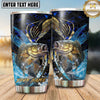 Maxcorners Fishing Tumbler Golden X-Ray Skeleton Design Personalized Name Tumbler (13 Species)