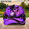 Maxcorners Golf Halloween Skull Holding Golf Ball Spooky Pumpkin Personalized Name 3D Classic Cap