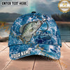 Maxcorners Fishing Blue Water Foam Lure Quote Personalized Name 3D Cap (12 Fish Species)