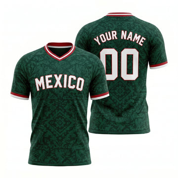 Maxcorners Mexico Aztec Soccer Jersey Personalized Football Tee