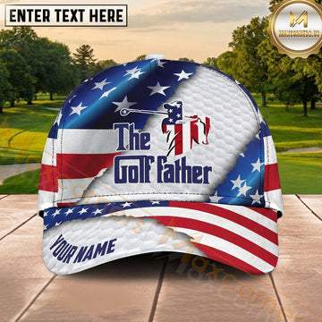 Maxcorners Golf Shamrock Clubs and Balls Personalized Name Cap